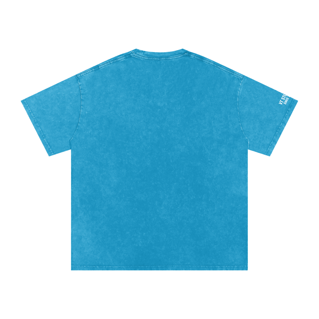 Snow Washed Oversized Cotton T-Shirt