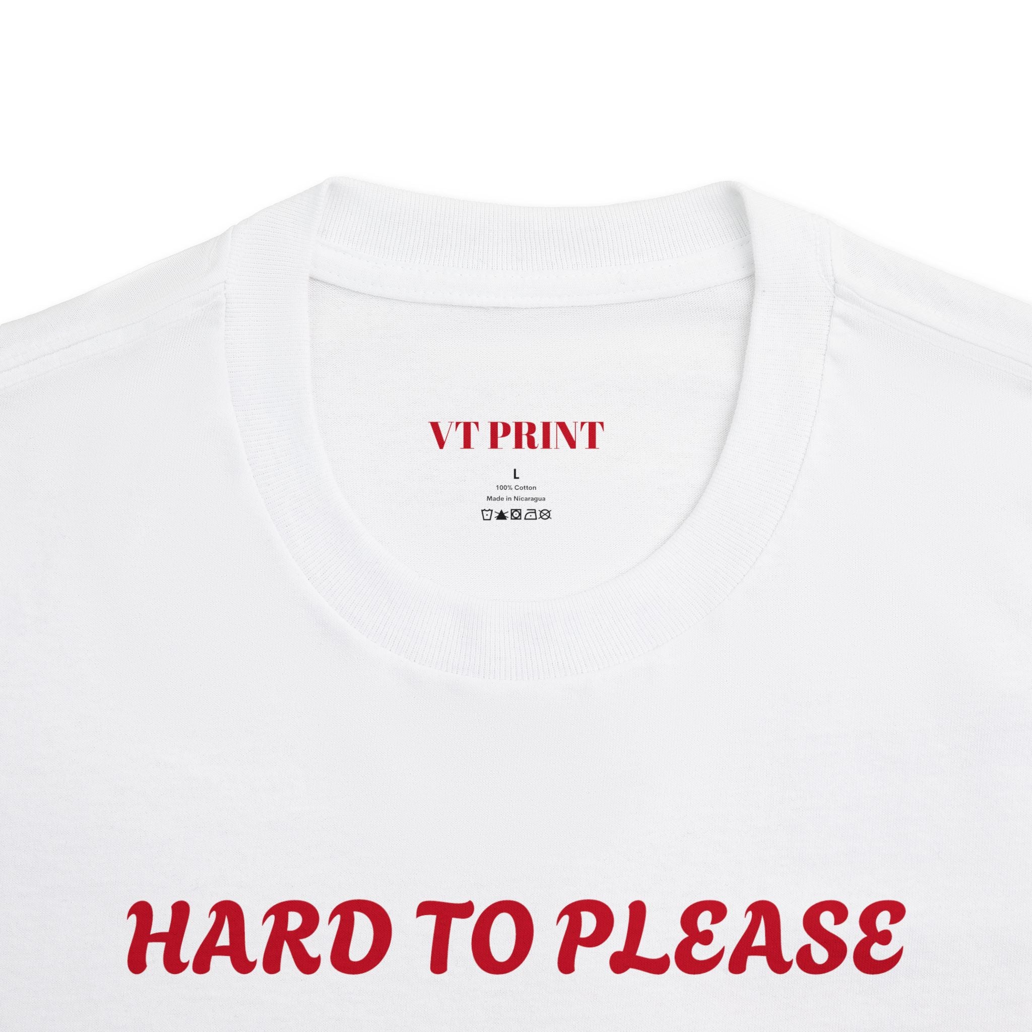 Cat Meme Tee — "Hard to Please, Easy to Piss" Graphic T-Shirt