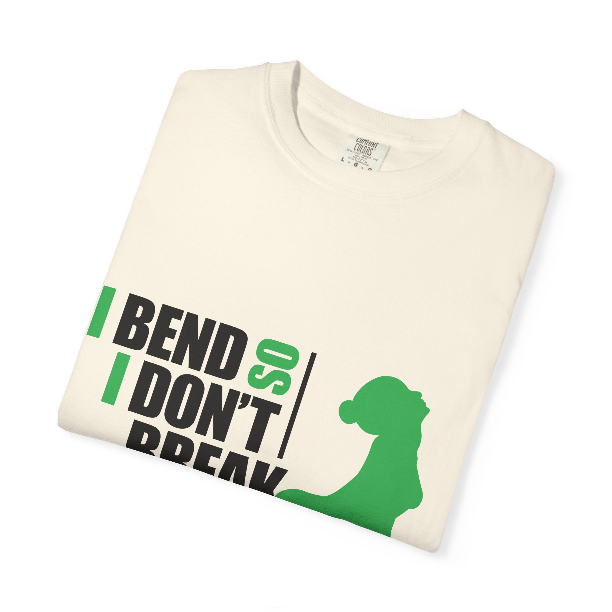 Yoga T-Shirt — "I Bend So I Don't Break" Stretch Pose Tee