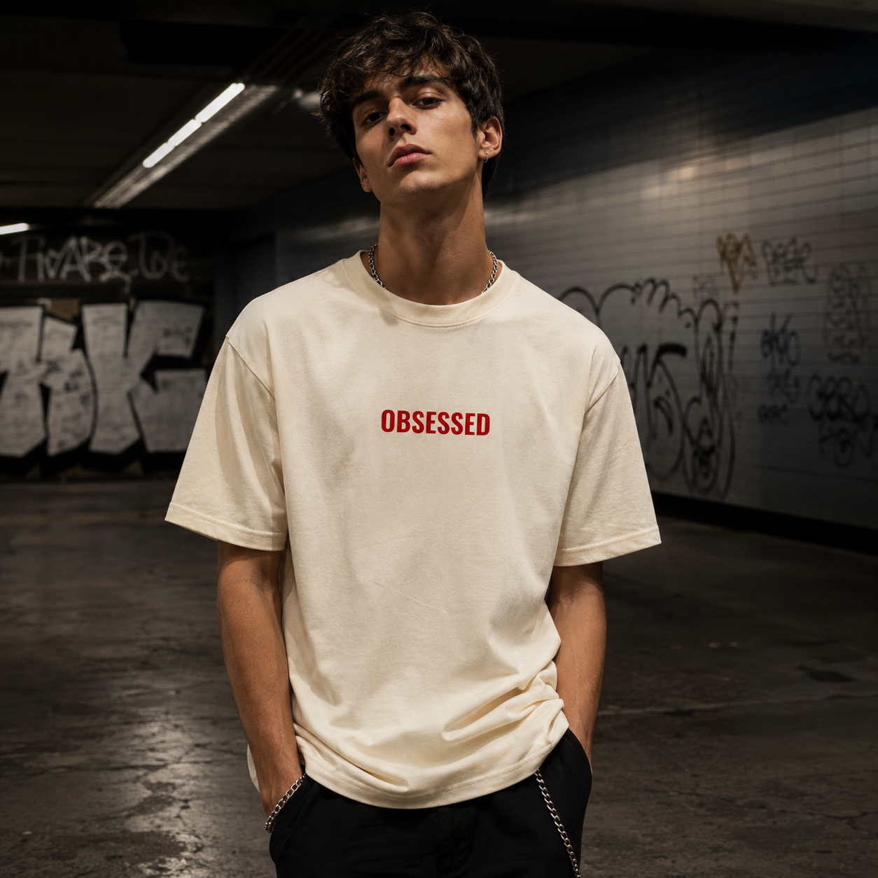 Heavyweight Drop Shoulder Cotton T-Shirt