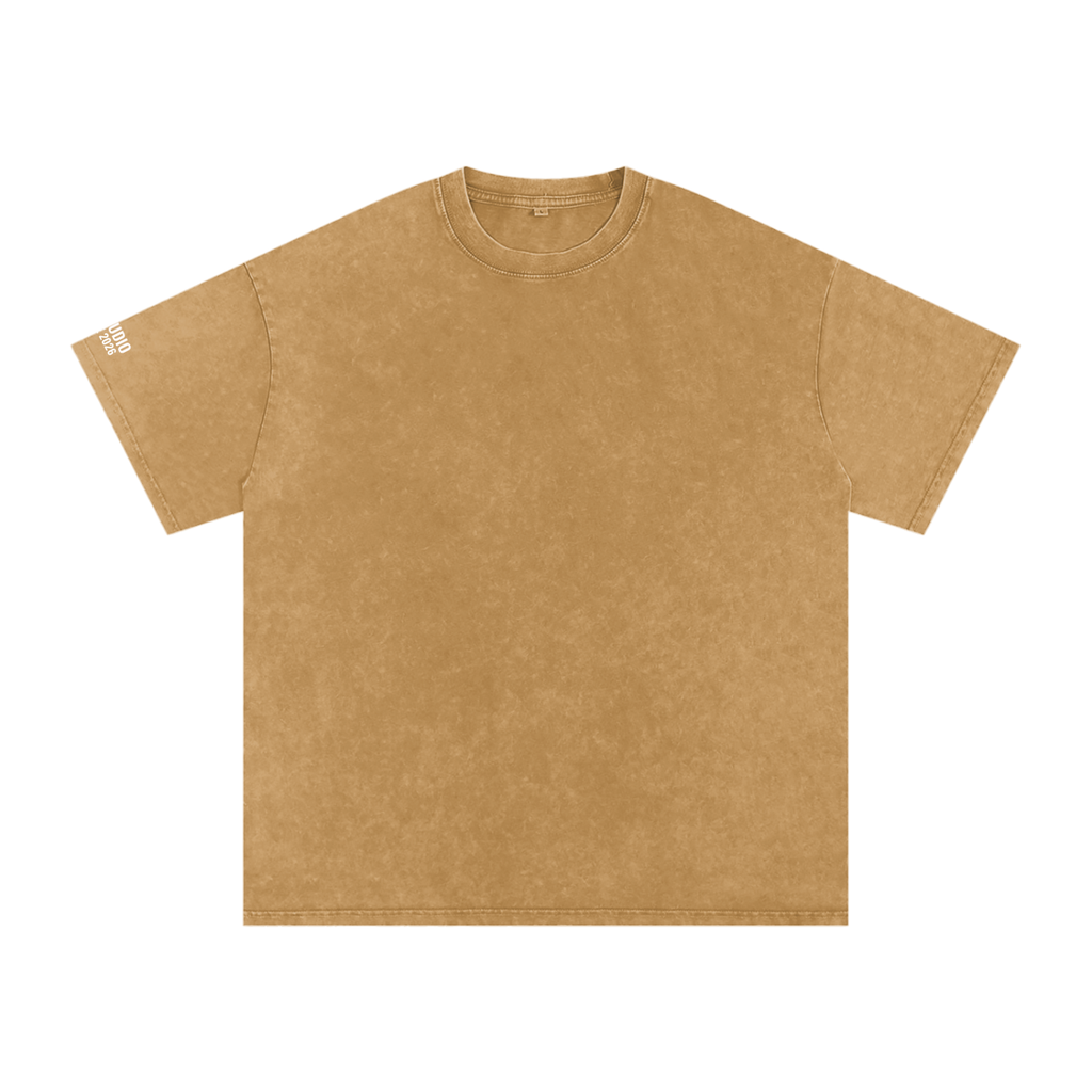 Snow Washed Oversized Cotton T-Shirt