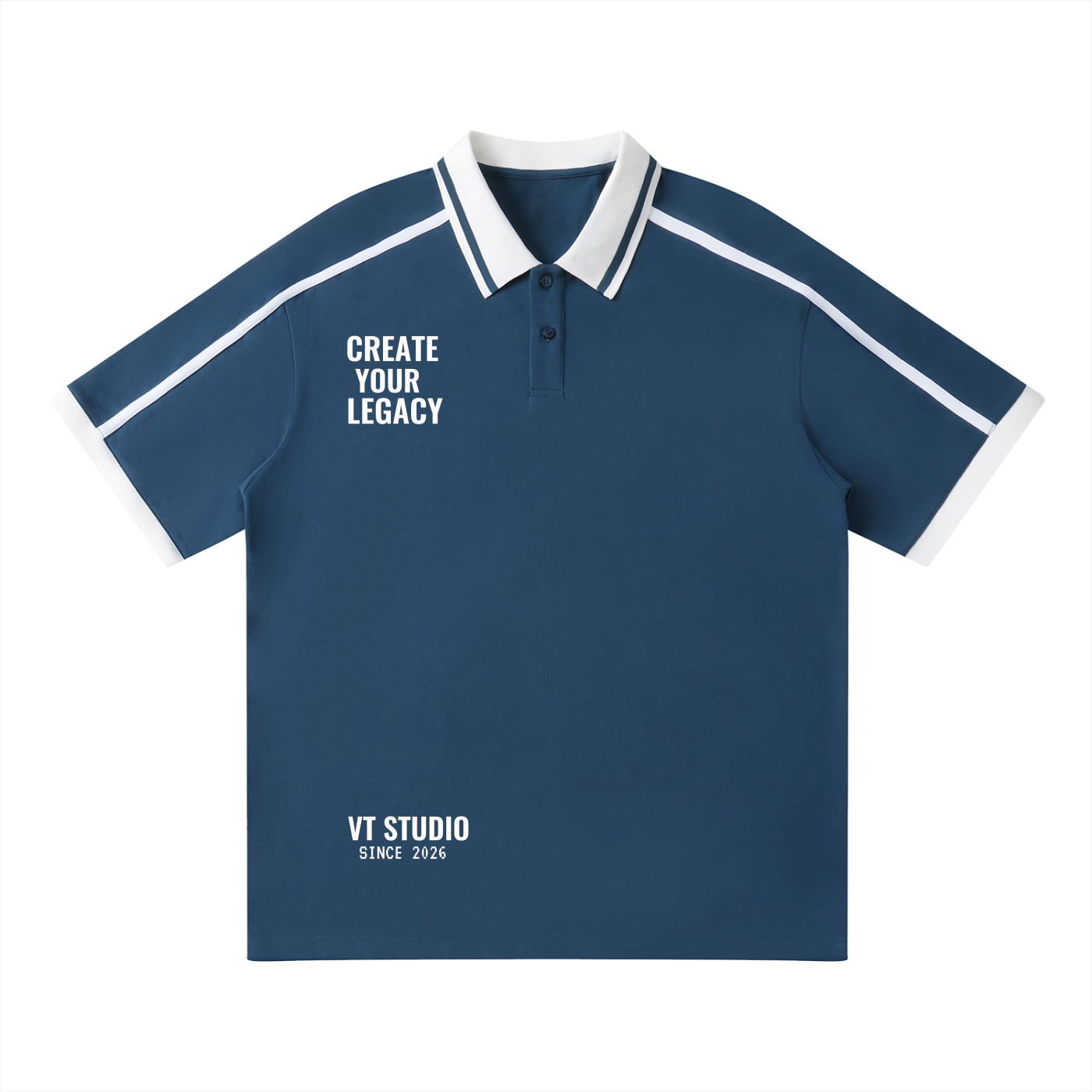 Unisex Contrast Piping Polo Shirt