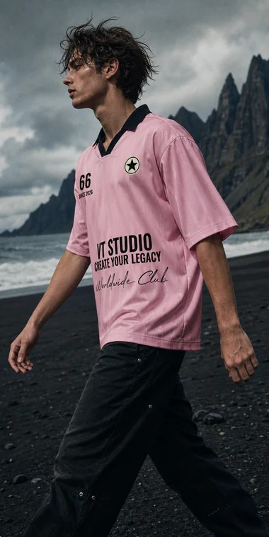 Unisex Striped Boxy Soccer Jersey