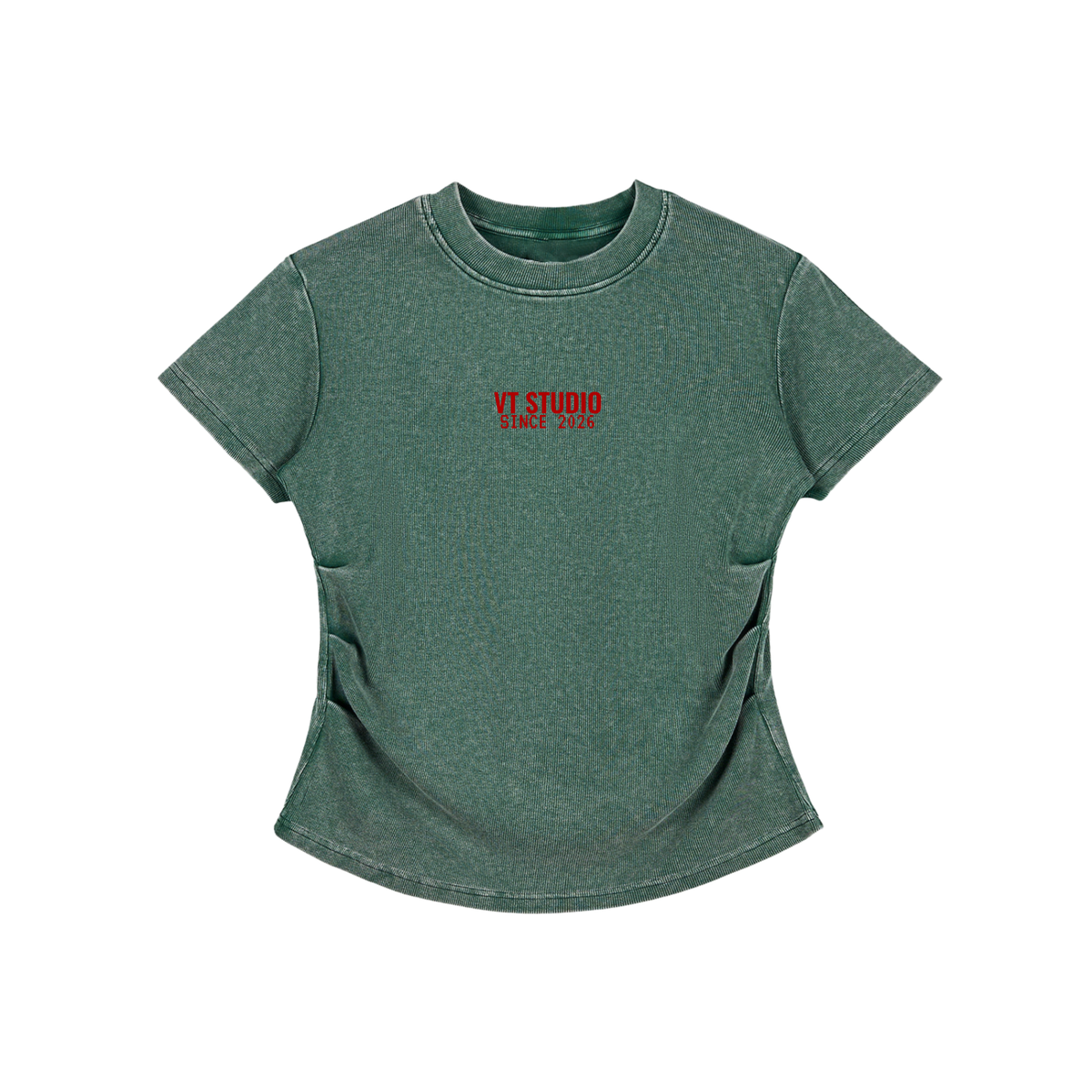 Vintage Washed Bodycon Cotton T-Shirt