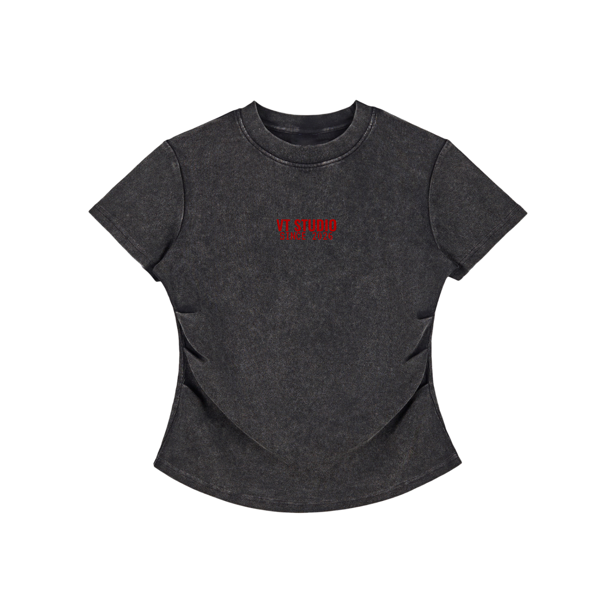 Vintage Washed Bodycon Cotton T-Shirt