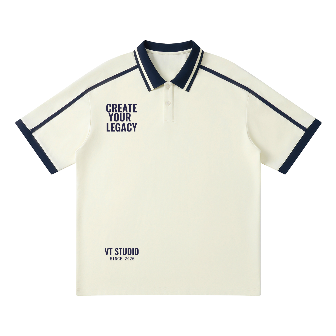 Unisex Contrast Piping Polo Shirt