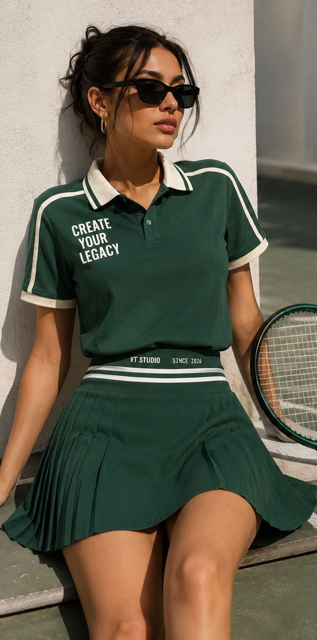 Unisex Contrast Piping Polo Shirt