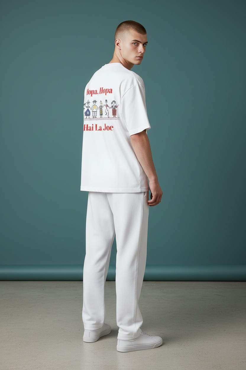 T-Shirt — 'Hopa Hopa Hai La Joc' Folk Dance Graphic Tee