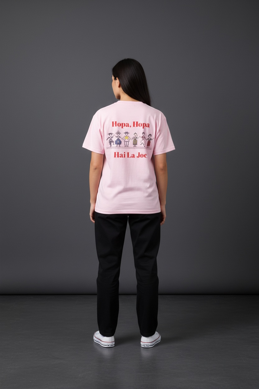 T-Shirt — 'Hopa Hopa Hai La Joc' Folk Dance Graphic Tee