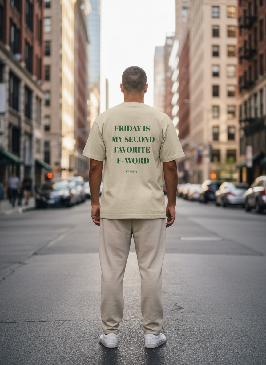 Graphic Tee — "Friday Is My Second Favorite F-Word" Casual Cotton T-Shirt