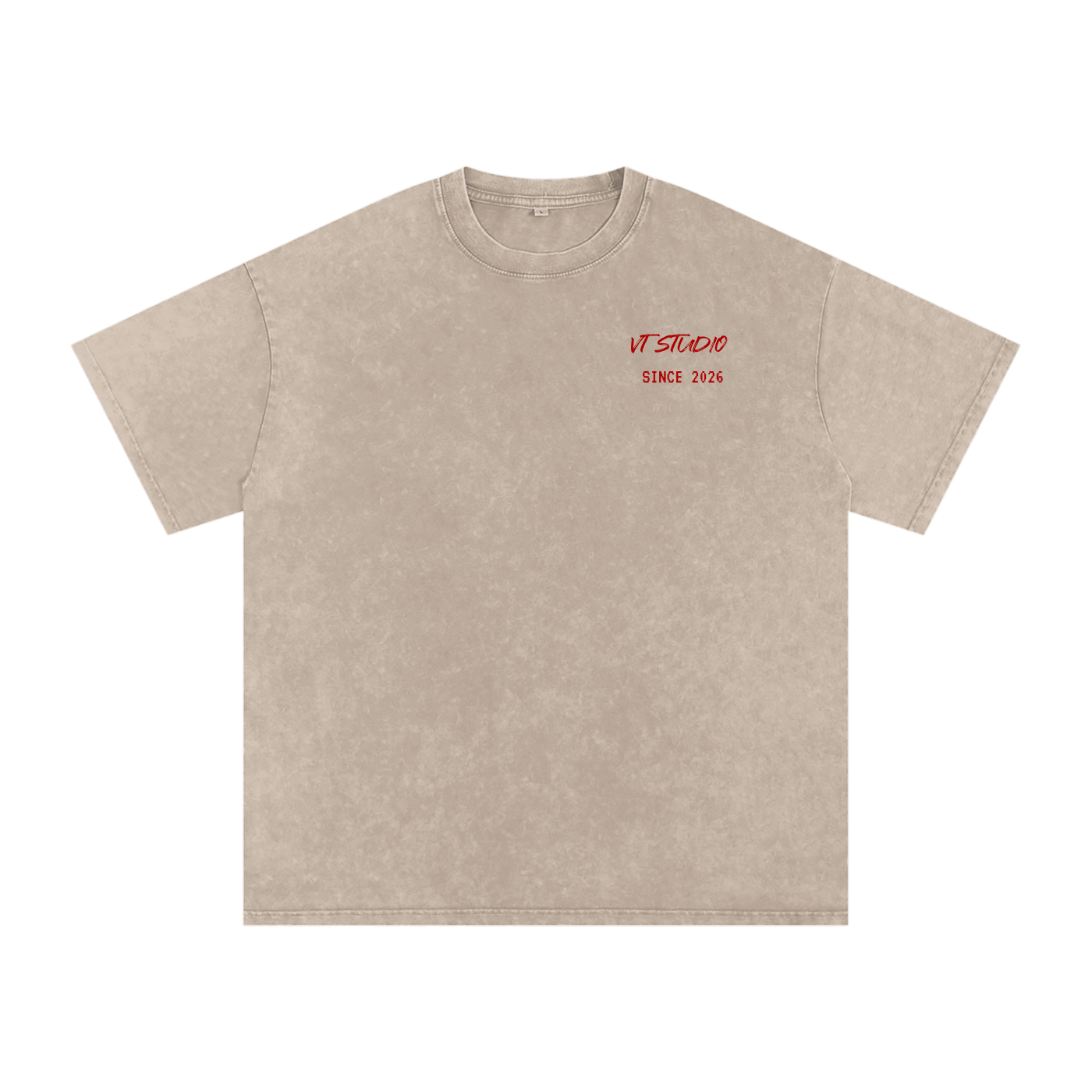 Snow Washed Oversized Cotton T-Shirt