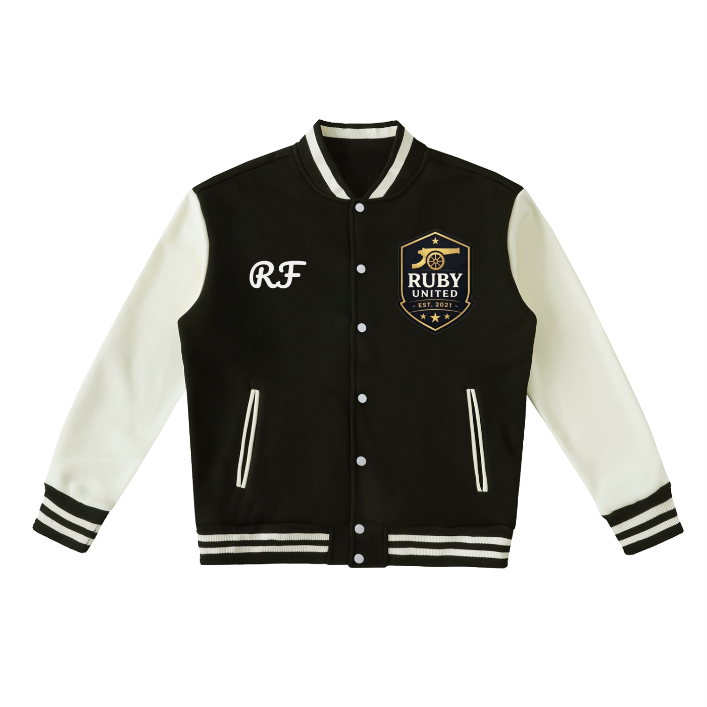 Ruby United Two-Tone Fleeced Varsity Jacket