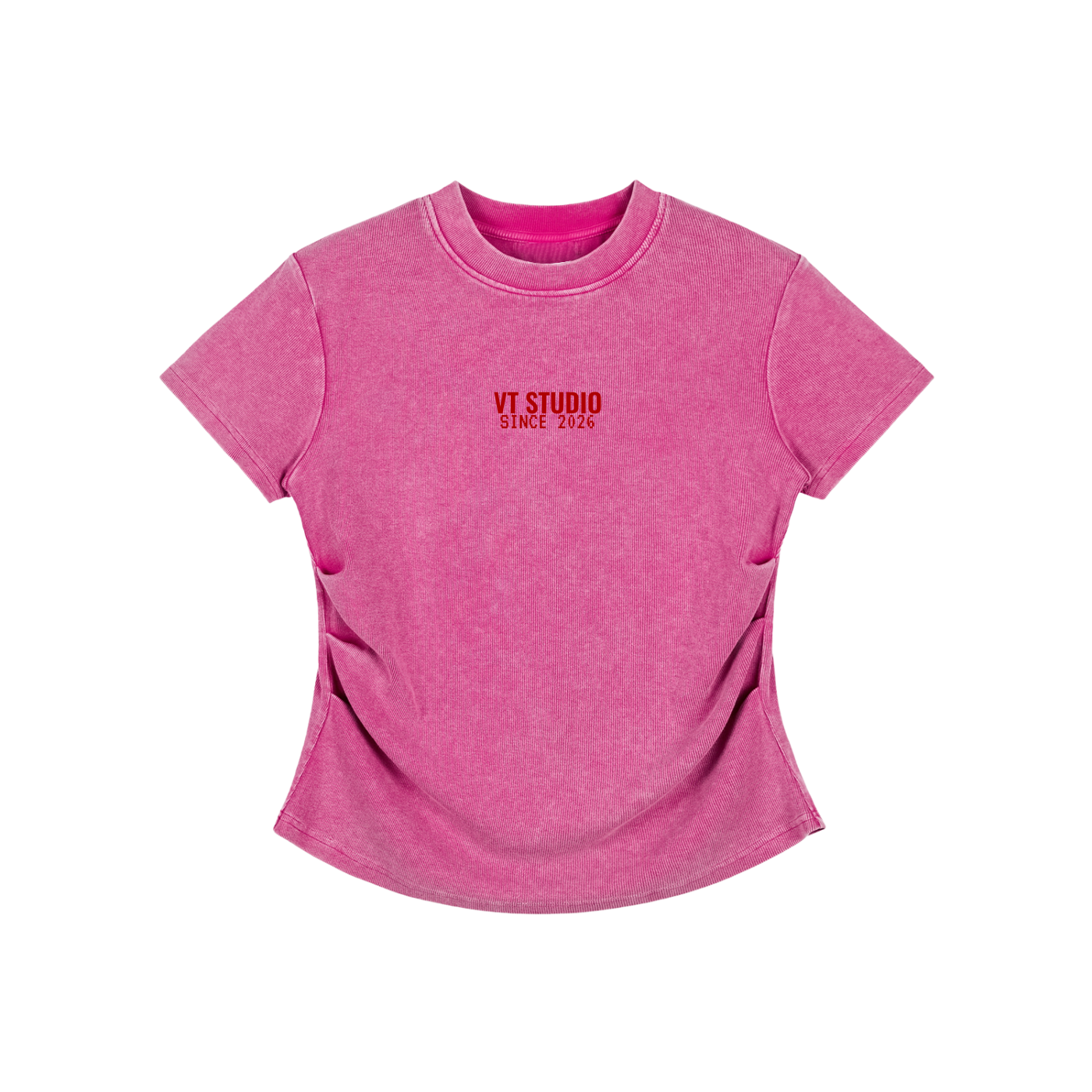 Vintage Washed Bodycon Cotton T-Shirt