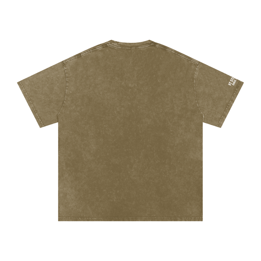 Snow Washed Oversized Cotton T-Shirt