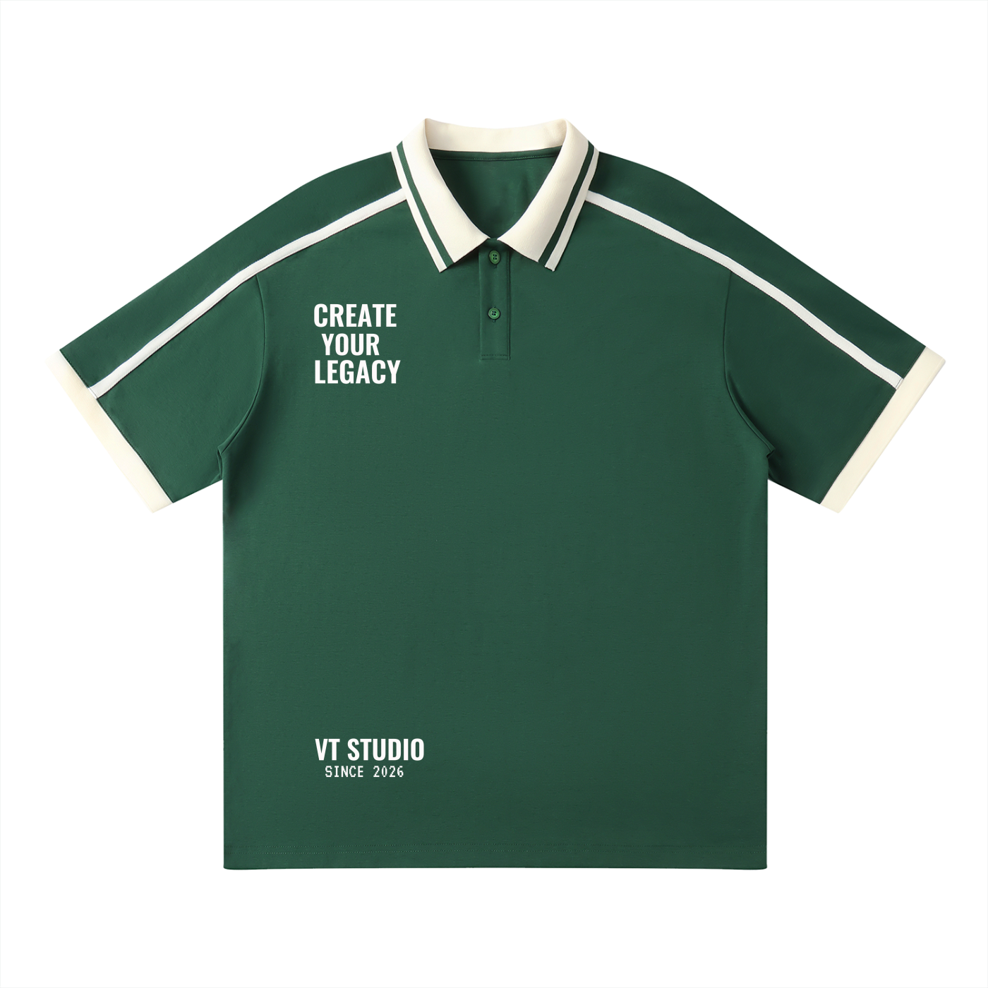 Unisex Contrast Piping Polo Shirt