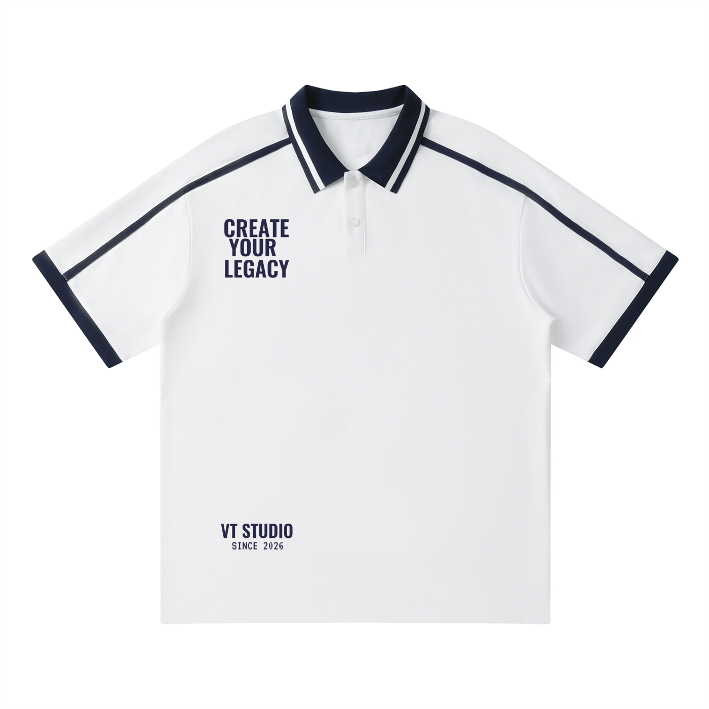 Unisex Contrast Piping Polo Shirt